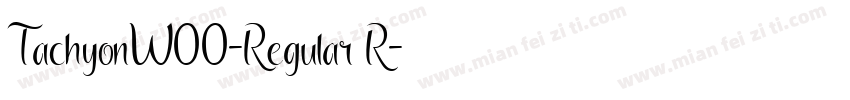 TachyonW00-Regular R字体转换